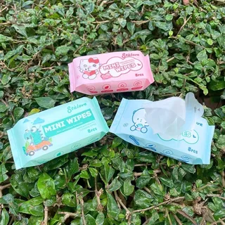ทิชชู่เปียก mini wipes 1 แพ็ค 8 ห่อ ขนาดพกพา เนื้อนุ่มอ่อนโยน ไร้แอลกอฮอล์ พกทำความสะอาดได้ทุกที