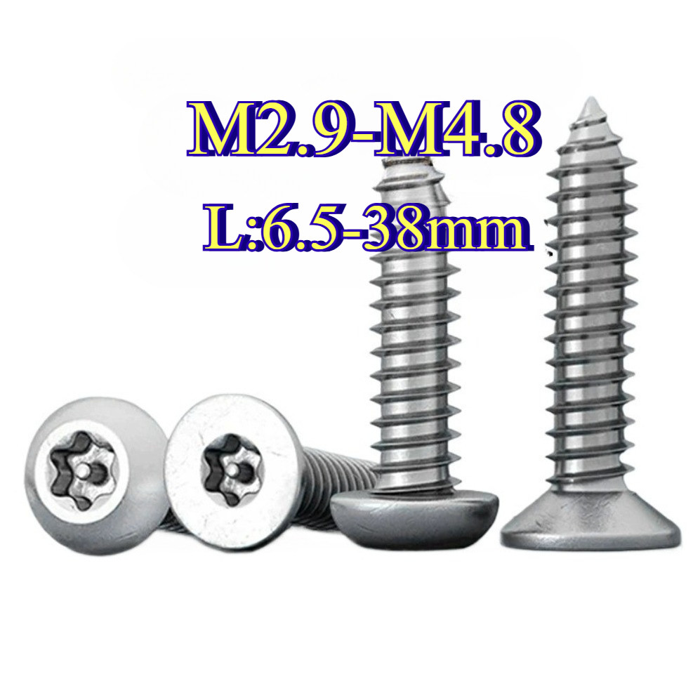 304 สแตนเลสสตีล Plum Blossom Countersunk Head/หัวกลมพร้อมคอลัมน์แตะตัวเอง M2.9/M3.5/M3.9/M4.8 (GFT-T