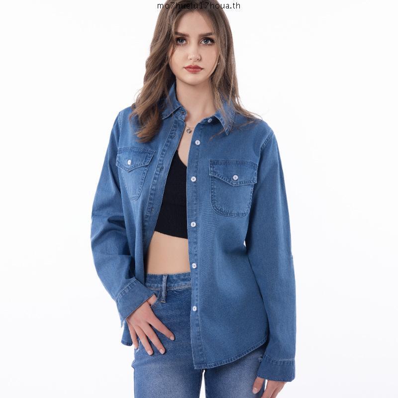 Atipashop - HELIA JACKET เสื้อเชิ๊ต แจ็คเก็ตยีนส์ ปักโลโก้ Atipa