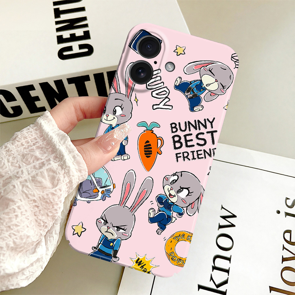น่ารัก Judy Nick Couples Casing forGoogle PIXEL 10 7 7A 8 8A 9 9A PRO XL 5G Hard Film Cover Case FLJ