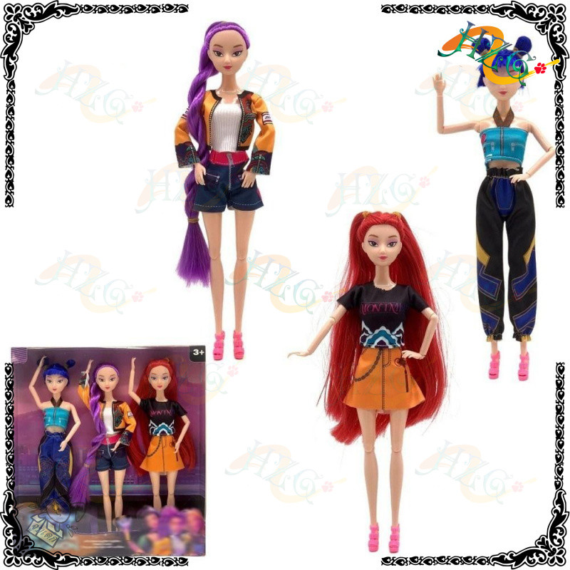 เด็กของขวัญวันเกิด Rumi Zoey Jinu Mir FREEWOODIE KPOP Demon Hunter Action Figure, Huntrix 30 ซม.ความสูงสาว Group ตุ๊กตา