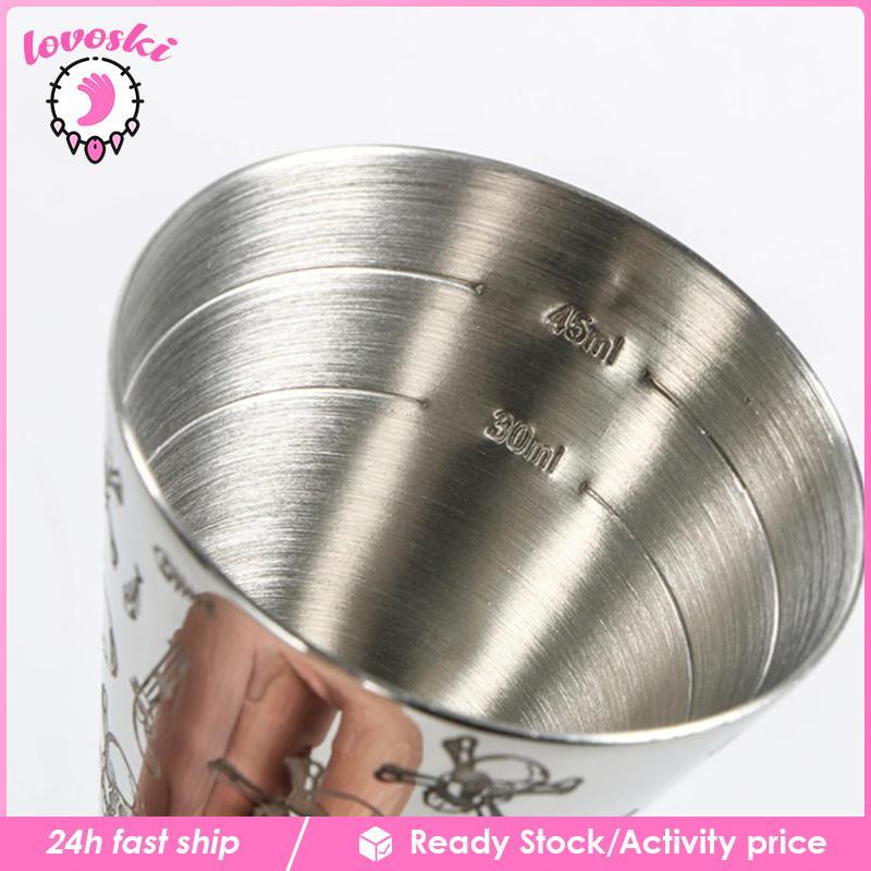 [Lovoski] Cocktail Jigger Bartender เครื่องมือถ้วยตวงสแตนเลส 30/60ml Barware