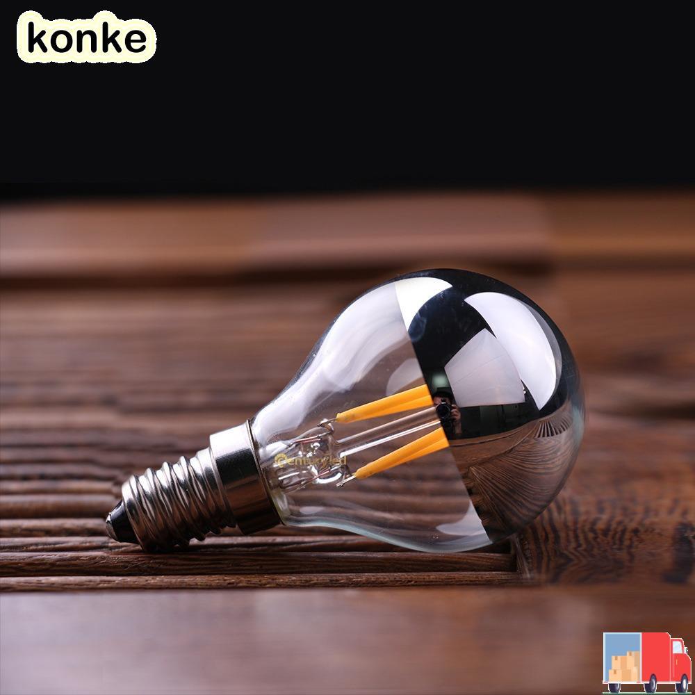 KONKE หลอดไฟคริสตัล, E12/E14/E26/E27 หลอดไฟ LED กึ่งชุบ, 2023 หลอดไส้เทียนวอร์มไวท์ LED สีขาวนวล