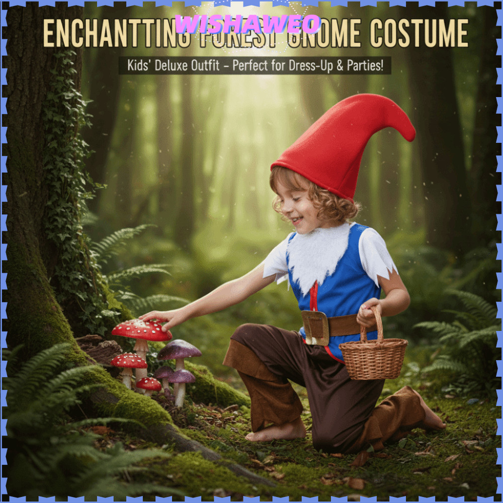 ชุดคอสเพลย์ Seven Dwarfs Gnome เครื่องแต่งกายสำหรับวันคริสต์มาส เหมาะสำหรับเด็ก