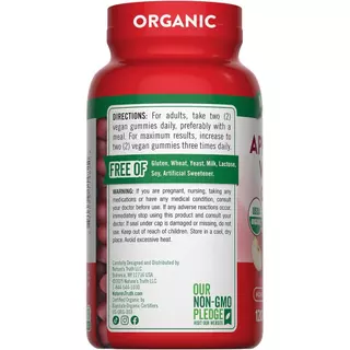 Nature’s Truth Organic Apple Cider Vinegar 500 mg. Gummies 🍎 (120กัมมี่) กัมมี่แอปเปิ้ลไซเดอร์
