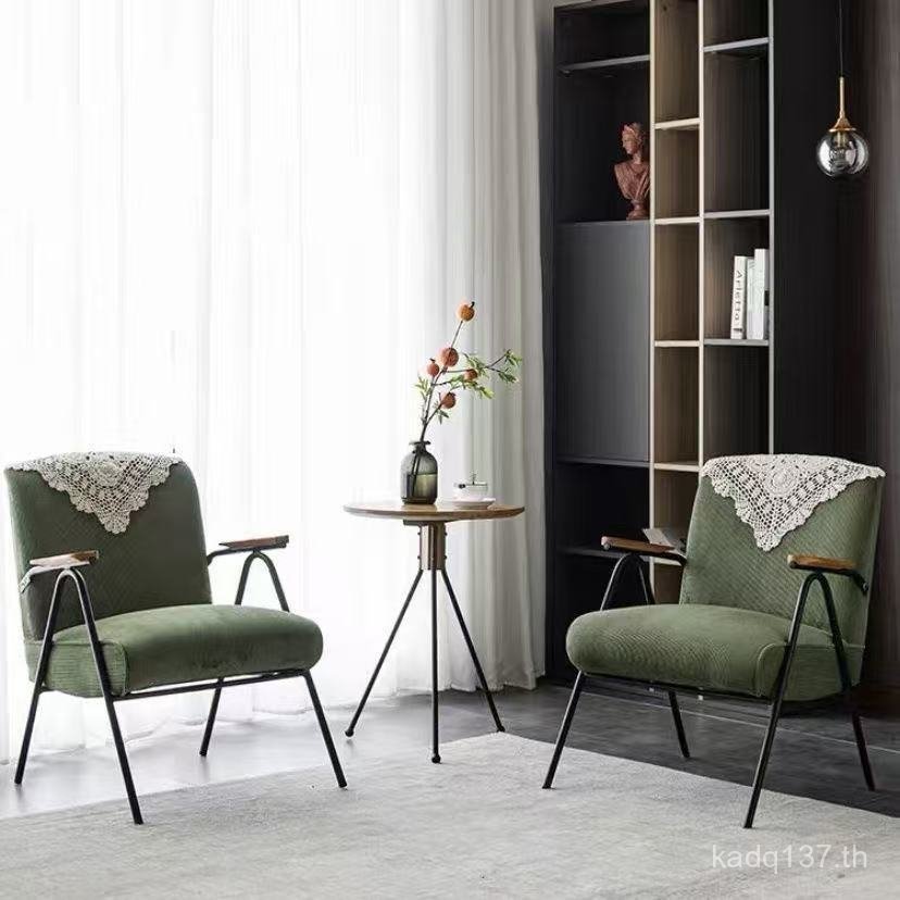 ห้องนั่งเล่นDesigner Minimalistเก้าอี้เดี่ยวห้องนอนApartmentโซฟาเก้าอี้ระเบียงกลางโบราณอ่านA8L B2IS