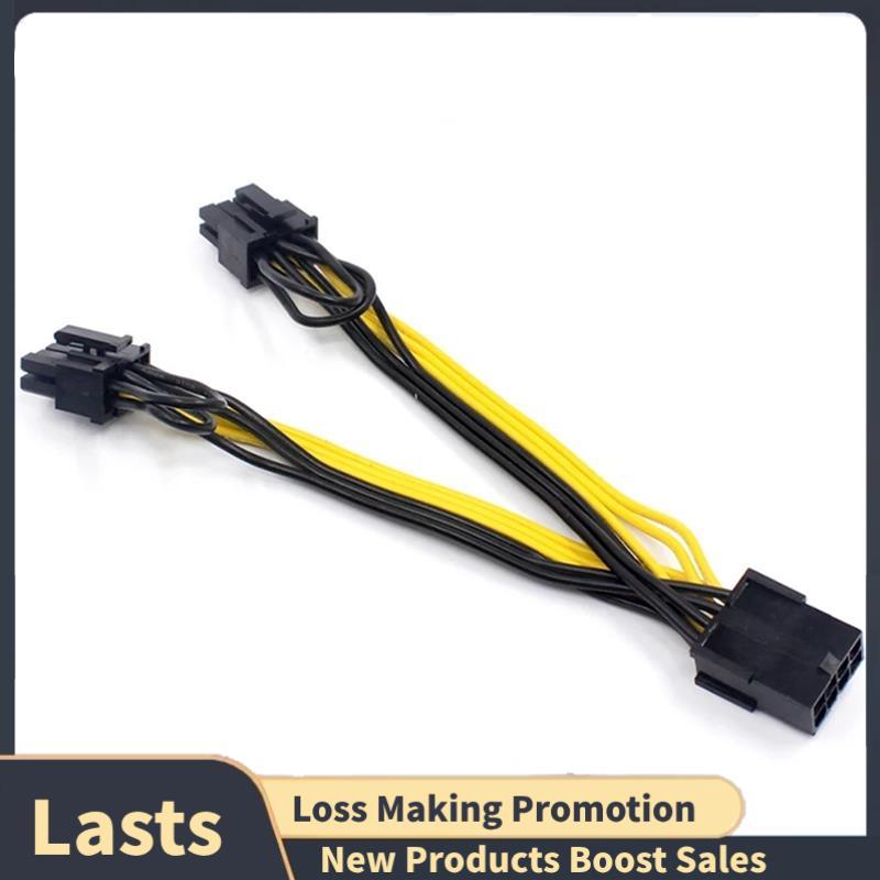 EPS CPU 8Pin ถึง 2-Port PCIe 8Pin Dual PCI-E 6+2Pin Y Splitter Miner GPU กราฟิกการ์ดสายไฟ 18AWG 20 ซ