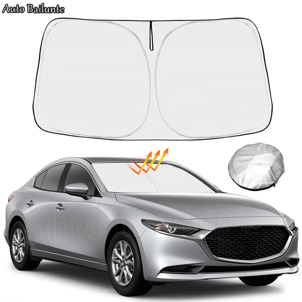 For Mazda 3    2022 2023 Front Windshield Sunshade Cover Foldable Blocks UV Rays Keep Your Car Coole