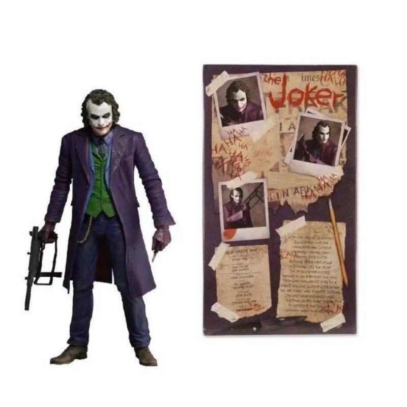 คลังสินค้าพร้อม NECA Dark Knight Joker Joker Heath Ledger 23 ซม.Action Figure Boxed Figure เครื่องปร