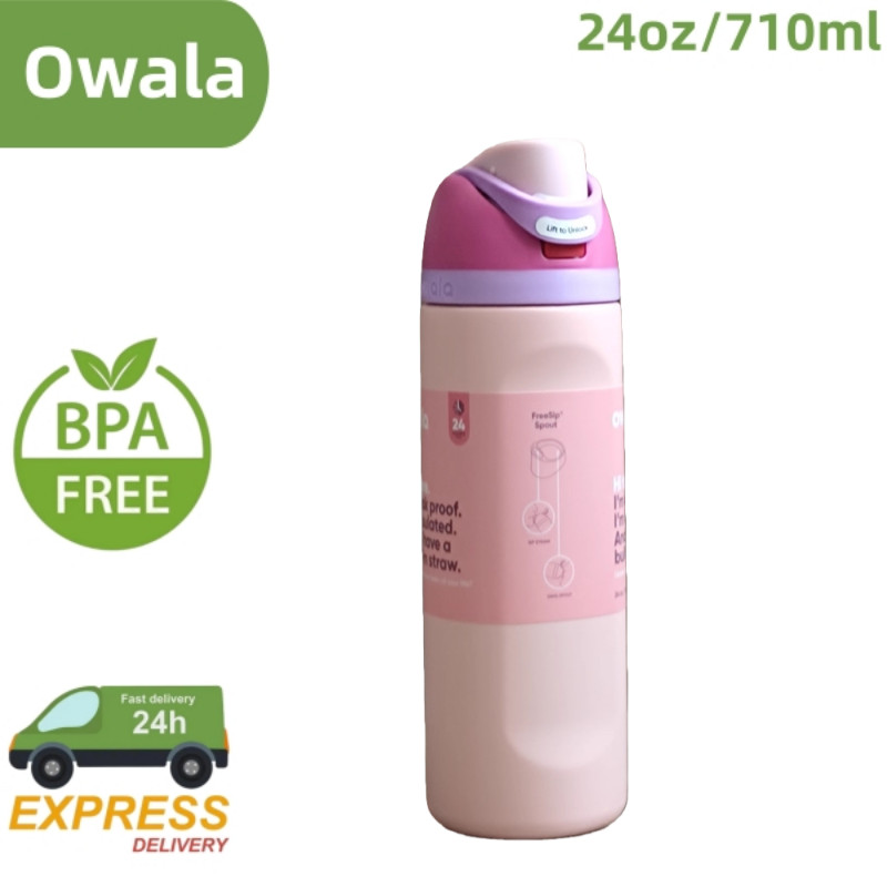 Leak Proof Owala FreeSip พร้อมหลอด 24oz 32oz - แก้วน้ําฉนวนสูญญากาศผนังคู่สําหรับยิมและการเดินทาง