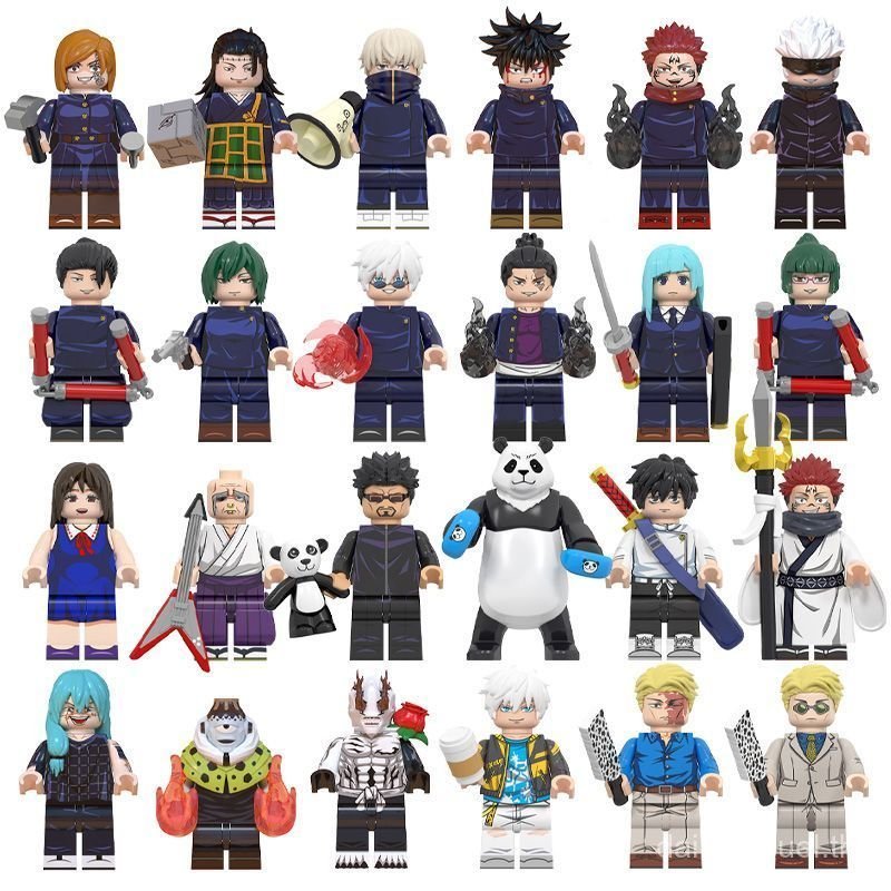 เข้ากันได้กับ Minifigures Spell Fighting Gojo Go Seven Seas Jianren Xia Youjie การศึกษาประกอบอาคารบล