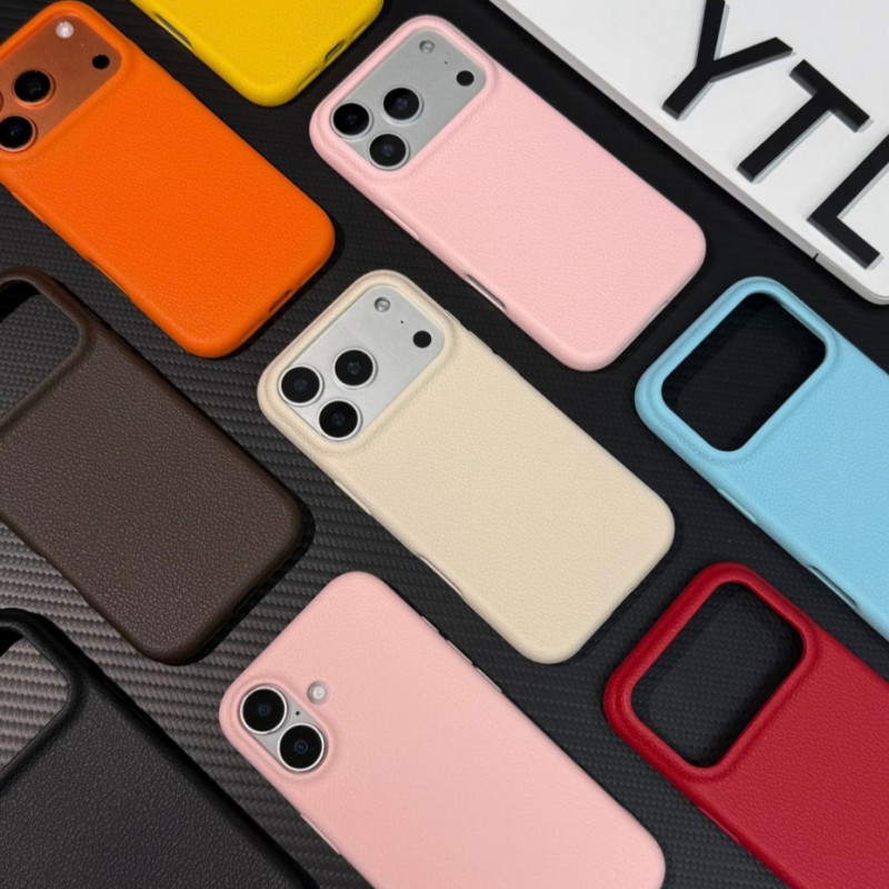 เคสแบบนุ่มลายหนังสีทึบเรียบง่ายสําหรับ iPhone 11 12 13 14 15 16 17 Pro Max Plus Air casing สําหรับ iPhone16 Case cover