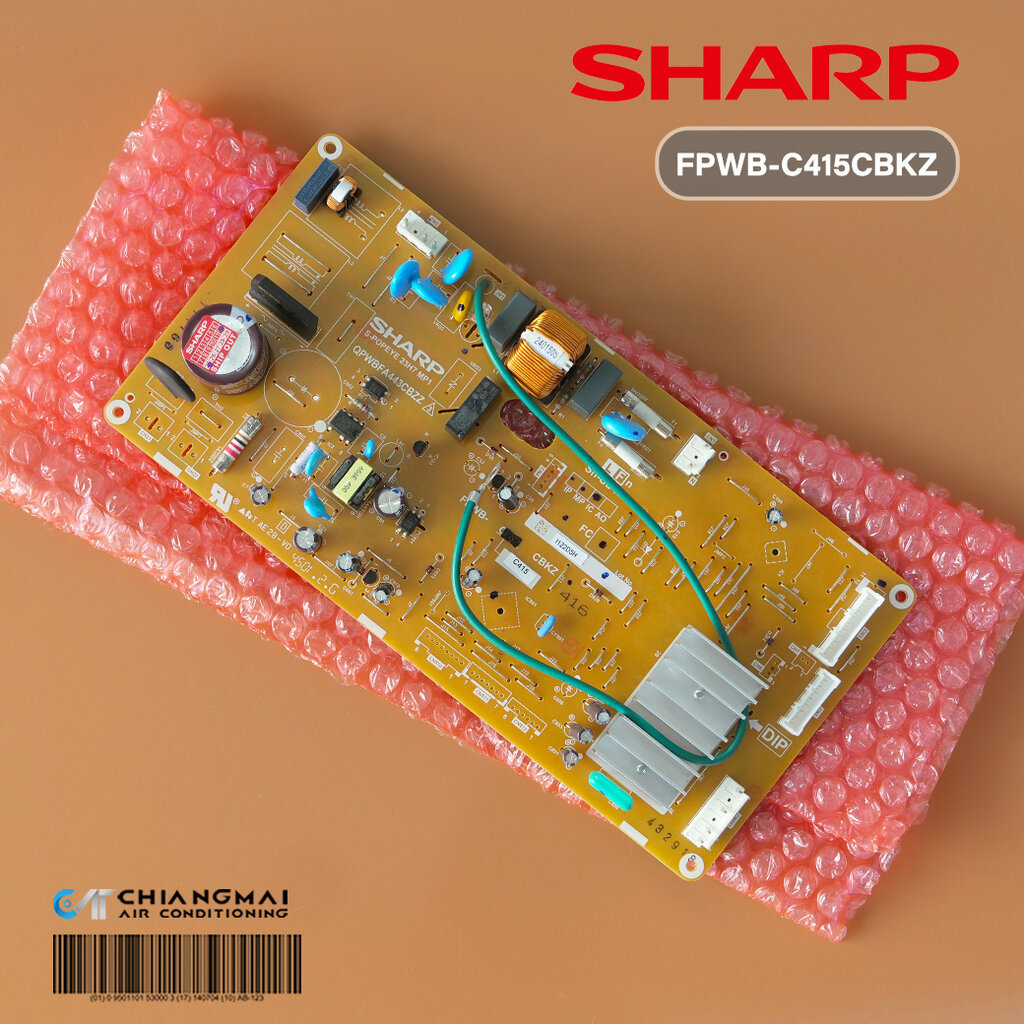 FPWB-C415CBKZ แผงวงจรตู้เย็น SHARP บอร์ดตู้เย็นชาร์ป รุ่น SJ-X300TC อะไหล่แท้ เบิกศูนย์