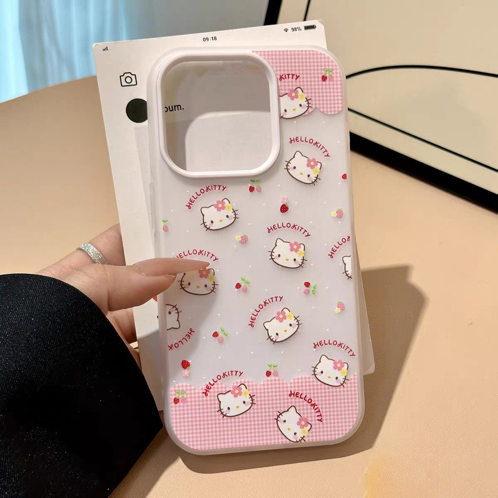 เคสไอโฟน 17 11 สำหรับ iPhone 17 15 13 16 12 14 11 Pro Max 15 14 13 16 Plus XR X XS MAX การ์ตูนหวานคิตตี้ใหม่ 2 in 1 ปก - รูปที่ 3