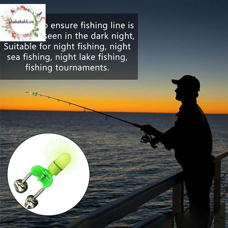 Haha 10 ชิ้นชุด Luminous Fish Bells ปลากัด Hook Alarm Double Ring Alarm เหมาะสําหรับตกปลาตกปลาอุปกรณ