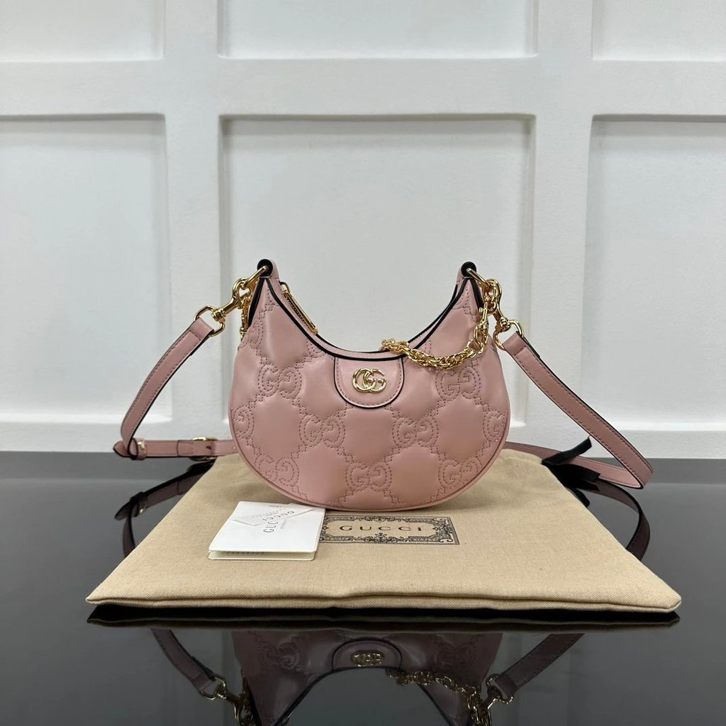 1:1!GUC Standard ของแท้ * คุณภาพสูง 739736หนังสีชมพู ไซส์ W21xH14xD6cm