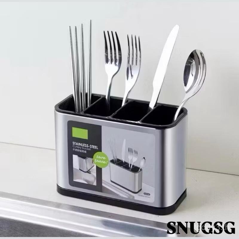 [SNUGSG SIGNATURE] สแตนเลส UTENSILS RACK CUTLERY BUSKET KITCHEN ORGANIZER