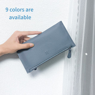 กระเป๋าสตางค์คลัทช์บางเฉียบสำหรับผู้หญิง ผลิตจากหนังแท้ สไตล…