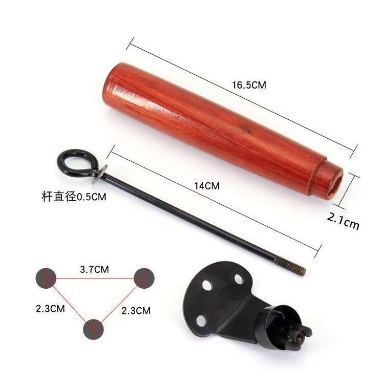 章丘炒菜锅柄锅把手万能通用型炒锅木柄不粘锅燃气灶老式铁锅Zhangqiu Stir-frying Pot Handle Universal Universal Stir-frying20251227