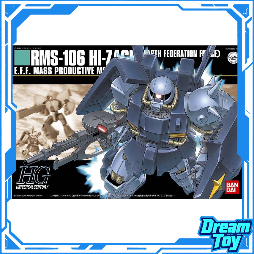 Bandai HG HGUC RMS-106 Hi-Zack (กองทัพอากาศ) – ชุดมือถือการผลิตมวลชน | ชุดโมเดลกันดั้มที่มีท่าทางสูง