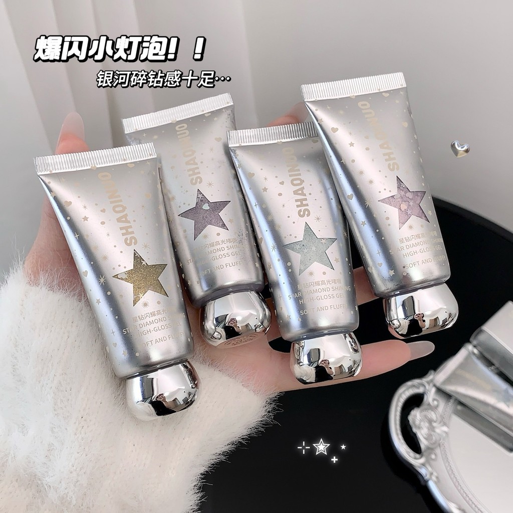 SHAQINUO SHAQINUO Star Diamond Shining Gel ธรรมชาติสามมิติ Strobe One Drop Tears Fine กระพริบ 25.12.