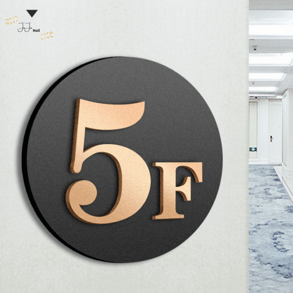 JiuJiu อะคริลิค Creative Modern Floor Nunber อาคารดัชนีปรับแต่งโลโก้บริษัทสําหรับโรงแรมร้านอาหาร Pla