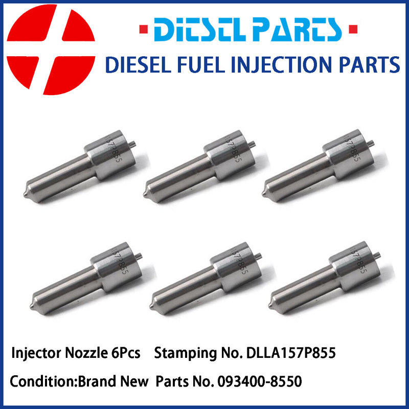 เคล็ดลับหัวฉีดหัวฉีดหัวฉีดเชื้อเพลิงดีเซล 6 ชิ้น 093400-8550 DLLA157P855 หัวฉีดฉีดสําหรับ Mitsubishi