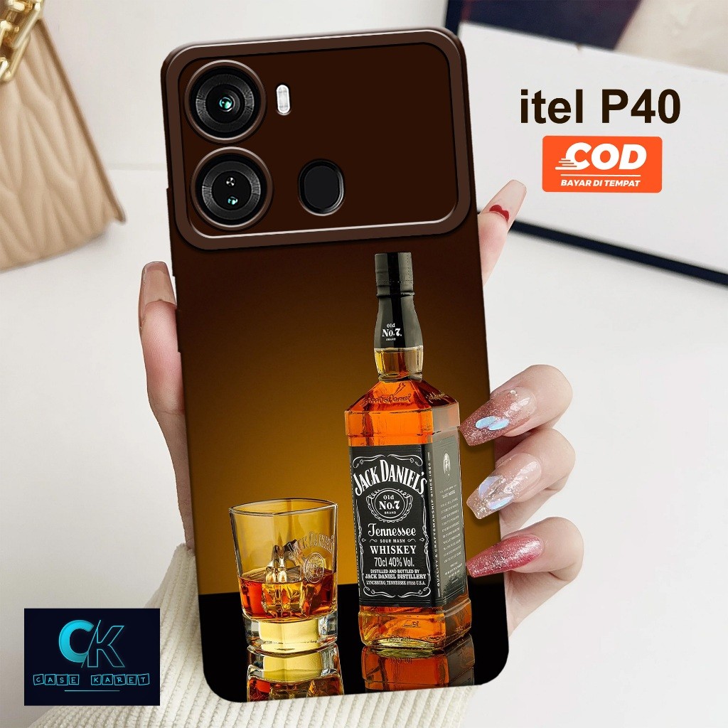 เคส HP ล่าสุด Itel P40 - เคสแฟชั่น DRINK - เคสยาง - เคสโทรศัพท์ Itel P40 ล่าสุด - P40 - เคส Itel P40