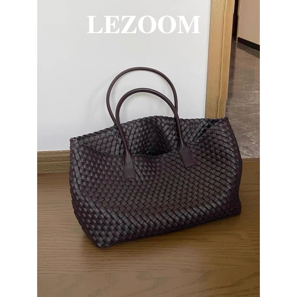 กระเป๋าสานมือความจุขนาดใหญ่สำหรับผู้หญิง ดีไซน์ใหม่ พกพาได้หลายวิธี เหมาะสำหรับทุกกิจกรรม