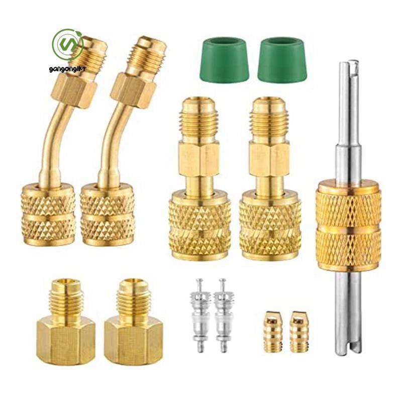 [gangong1kr]R410A Mini Split Adapters อะไหล่อุปกรณ์เสริม R410A ชาร์จพอร์ตสูญญากาศเชื่อมต่อ 5/16 นิ้ว