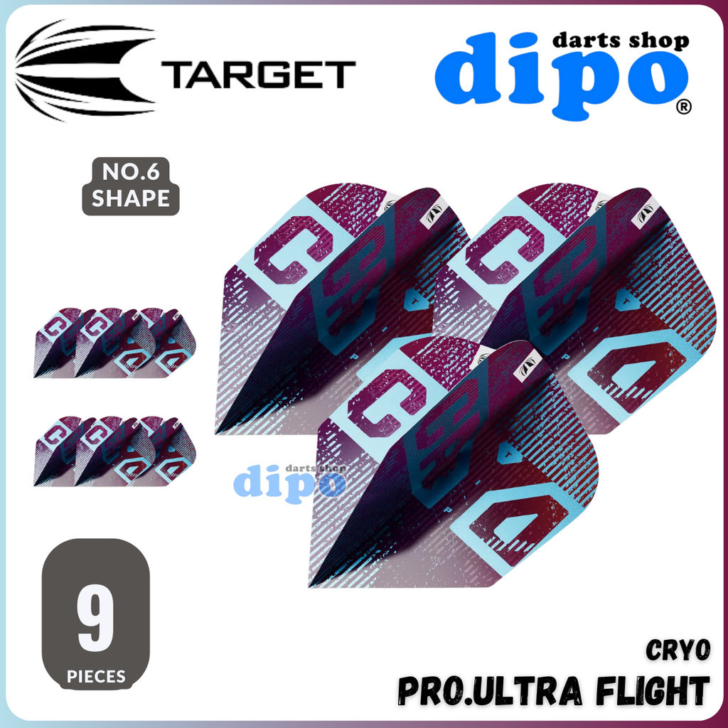 TARGET CRYO Pro.Ultra Flights (9 ชิ้น) (NO.6 SHAPE) - TARGET Darts Flight