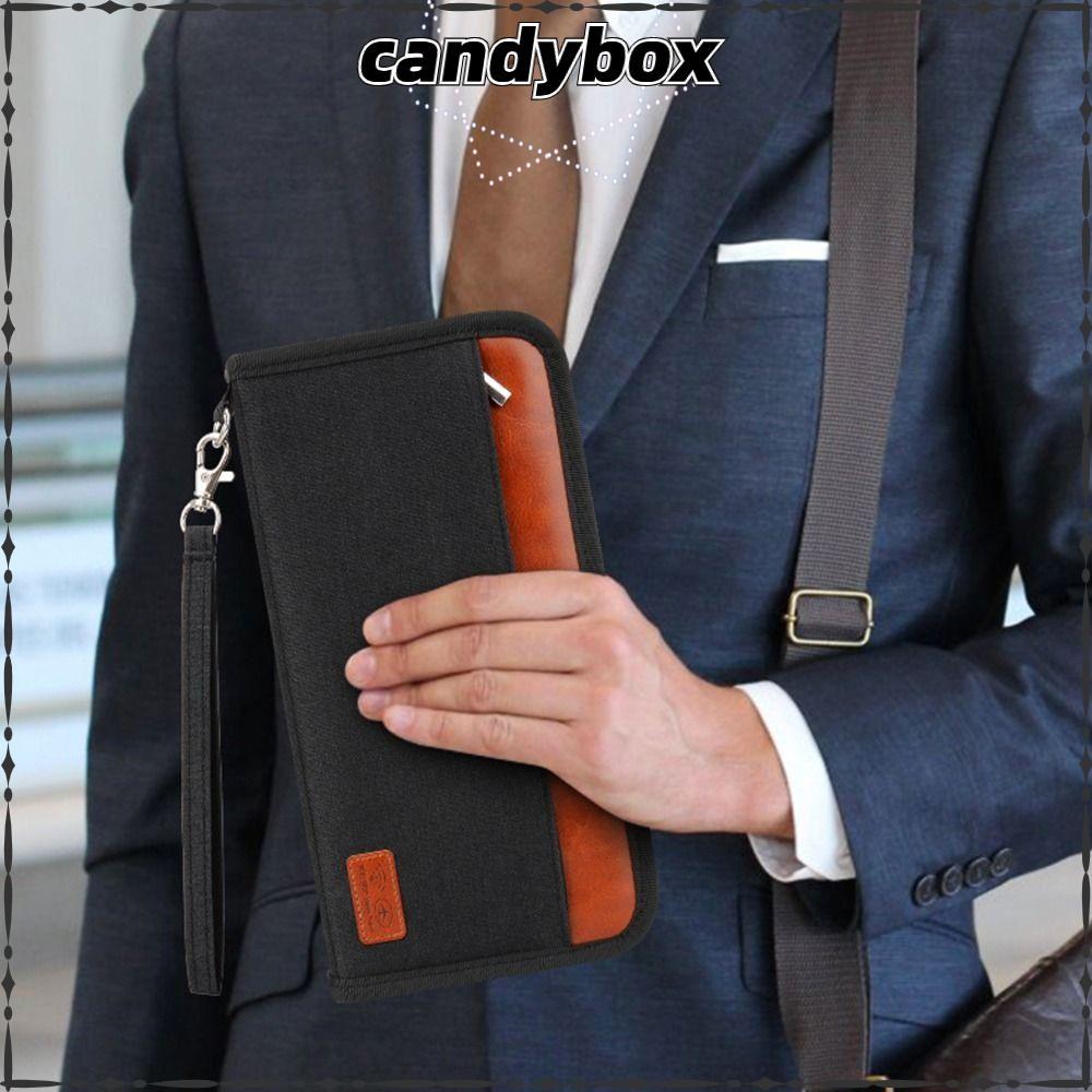 CANDYBOX Travel Wallet Passport RFID Blocker ผู้ชายผู้หญิง ID Card Holder