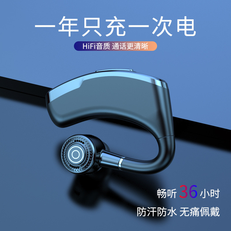 โรงงานขายตรง V10 ชุดหูฟังบลูทูธ HD Call สแตนด์บายนานไร้สาย Earhook เหมาะสําหรับ Android Apple Huawei