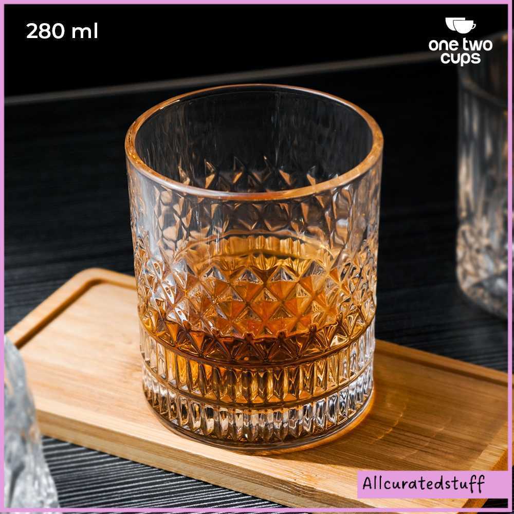 One Two Cups Old Fashion Rock Glass Whisky Cocktail Glass 280ml - YJ10
