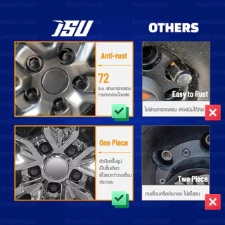 JSU น๊อตล้อ เหล็ก สีดำ เบอร์ 17 ยาว 33m ขนาดเกลียว 1.5 ใช้กับรถ TOYOTA / HONDA / MITSUBISHI / MAZDA / ISUZU / DAIHATS...