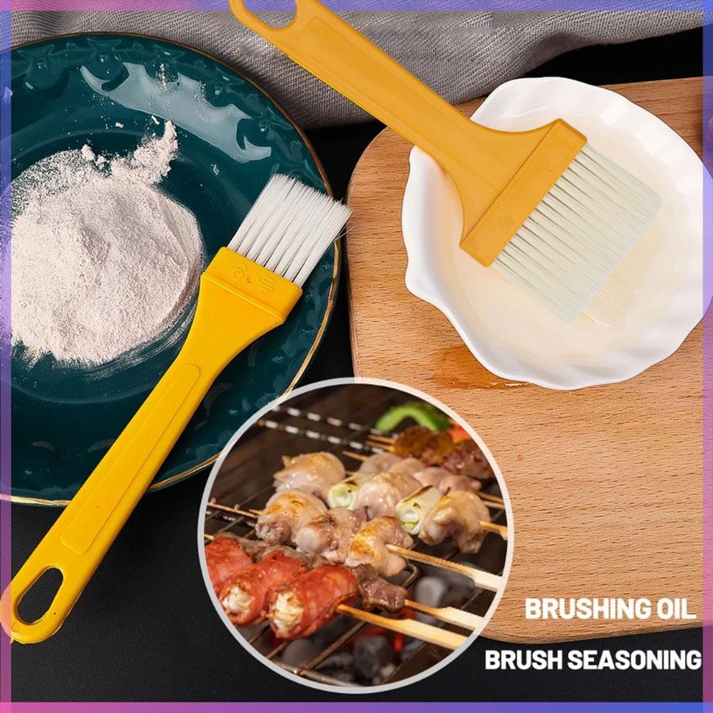 ด้ามพลาสติก Bbq แปรงจับแปรงผ้าไหมแปรงปรุงรสทนทานแบบพกพา R7j7