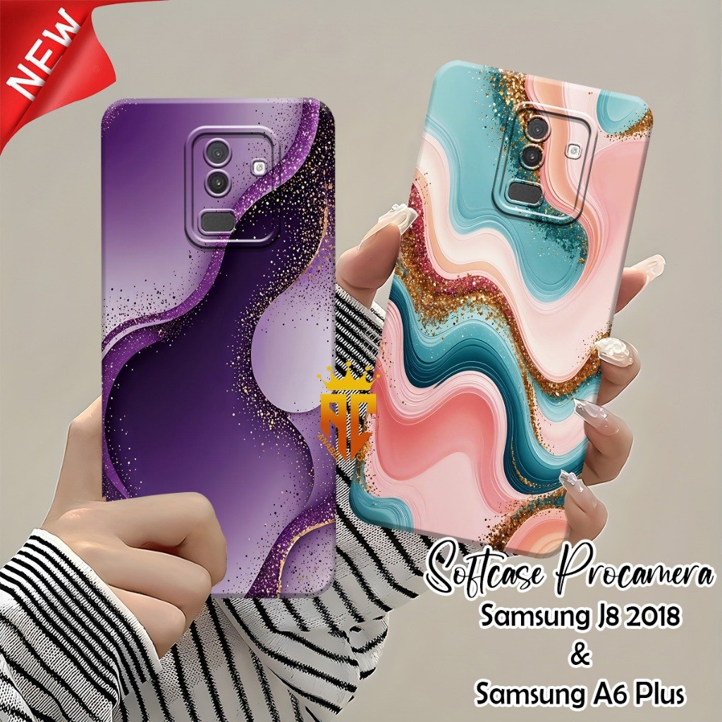 Softcase SAMSUNG J8 2018 / SAMSUNG A6 PLUS - Fashion Case Abstract Motif - Beautiful Case - Aestheti