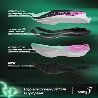 【361 Degrees】Flame 5.0 | รองเท้ากีฬาสำหรับผู้ชายรุ่นใหม่ รองเท้าวิ่งแข่งมาราธอนสำหรับผู้ชาย ผลิตจากคาร์บอนไฟเบอร์ 672612213
