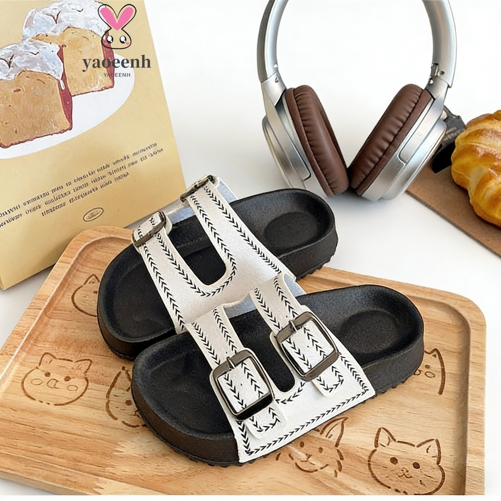 【YAOEENH】15-20 ซม.ชายหญิงแฟชั่น H-Shaped รองเท้าแตะฤดูร้อนกลางเด็กเล็ก Flip-Flops Casual กลางแจ้งสวมใส่รองเท้าแตะในครัวเรือนรองเท้าแตะ Re