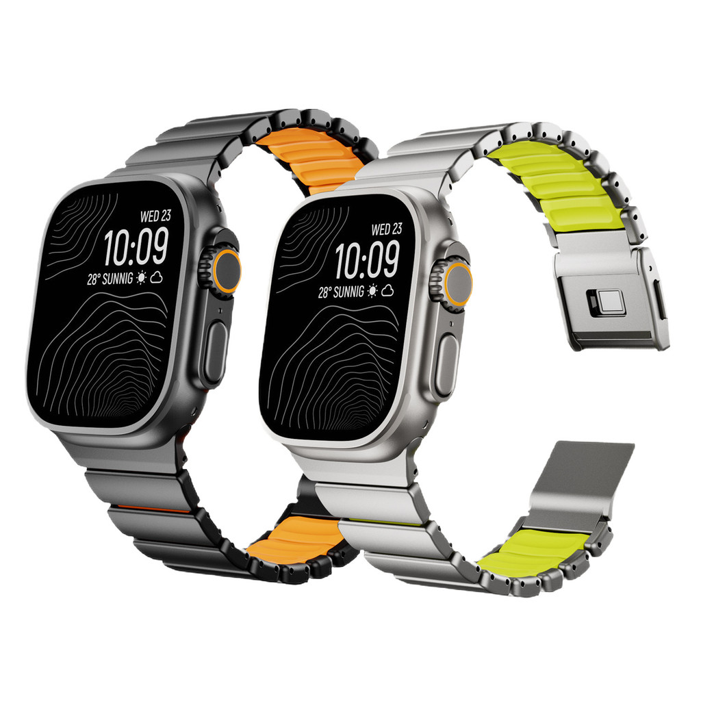 Nomad Titanium Band สําหรับ iWatch Ultra 3 2 49 มม.Series 11 10 46 มม.สายแม่เหล็ก Iwatch 11 10 9 8 7