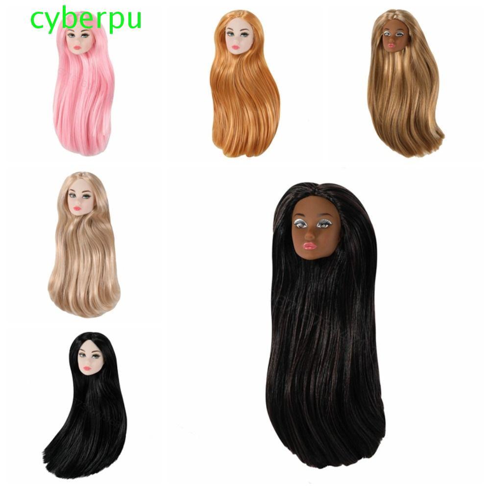 CYBERPULSE Supermodel ตุ๊กตาหัว, Make-up สีขาว/ปกติ/ช็อกโกแลต 1/6 ตุ๊กตาหัว, เด็กของขวัญ Dark Skin ยุโรป Dress Up 30 ซม.ตุ๊กตาหัว DIY ของเล่น