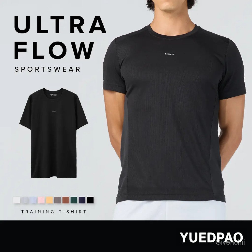 【Givenchii Mall】Yuedpao Sportswear 2025 เสื้อออกกำลังกาย เสื้อกีฬา ระบายอากาศได้ดี เสื้อสำหรับวิ่ง U