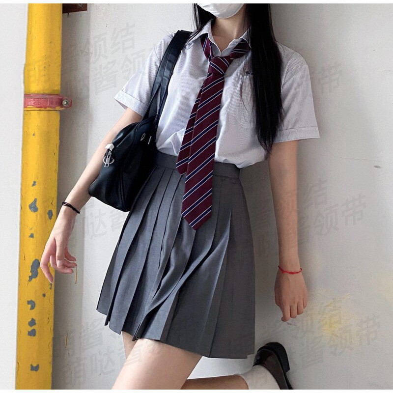 เนคไทแฟชั่น เนคไทสําเร็จรูป Shangfan College Tie Premium Student JK DK Hand Tie Octopus Uniform Tie 