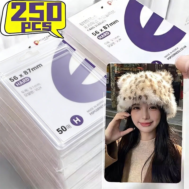 50/150/250 ชิ้น HD โปร่งใส Kpop Idol การ์ดแขนป้องกัน/กันน้ําการ์ดเกมป้องกันฟิล์ม