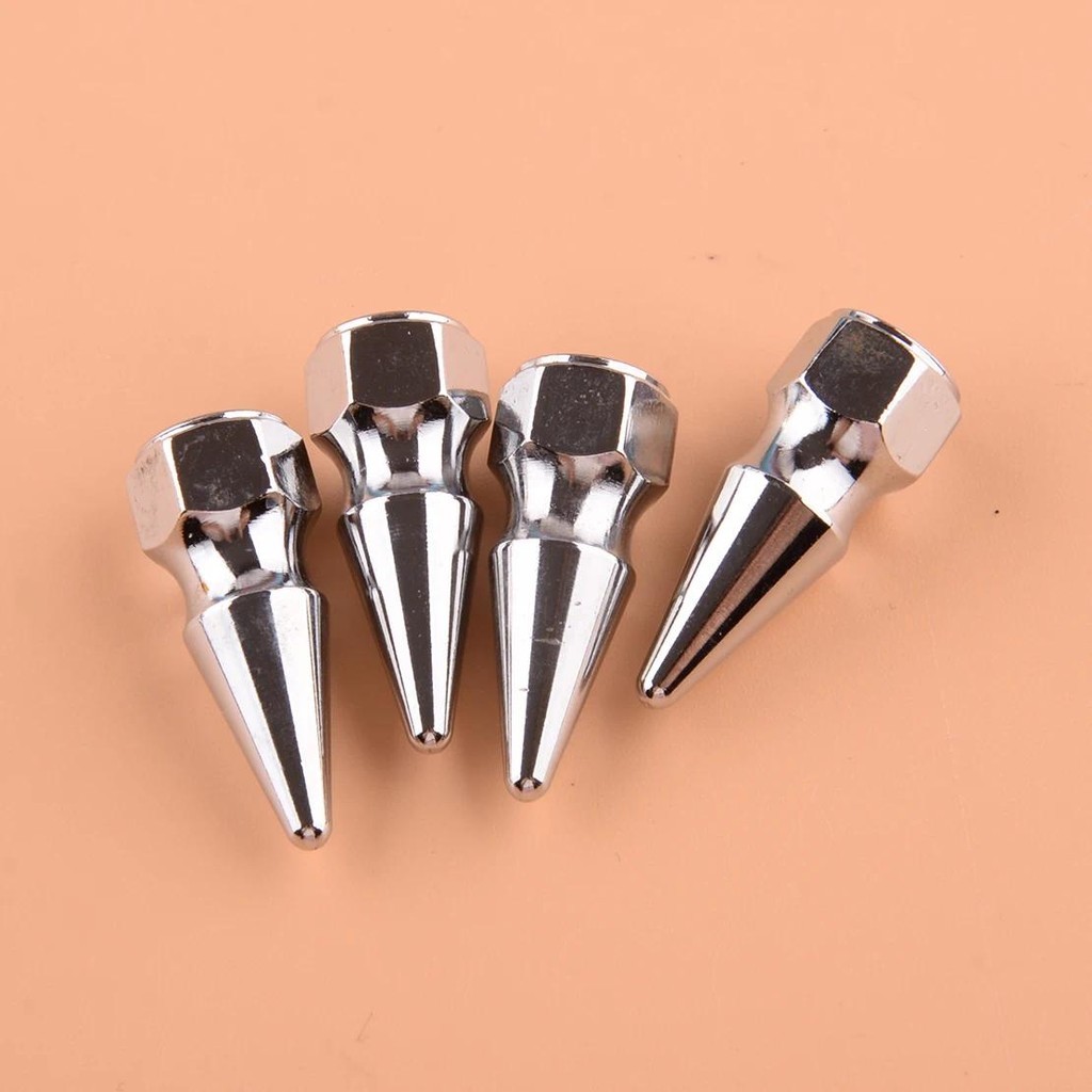 4 ชิ้นรถ Chrome Spiked วาล์วฝาครอบ Nut Bolt M6x1.0 อุปกรณ์เสริมสําหรับ Honda Civic H23A1 Integra RSX