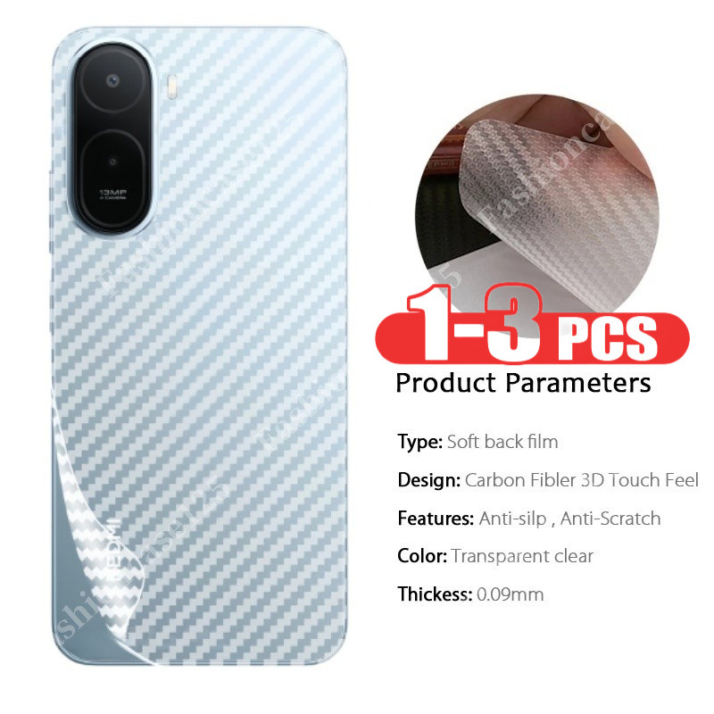 สําหรับ Redmi A7 Pro 2026 กลับฟิล์มคาร์บอนไฟเบอร์สําหรับ Redmi A7Pro RedmiA7Pro 2026 Soft Film Protector ใสคลุมทั้งหมดป้องกันหน้าจอสติกเกอร์