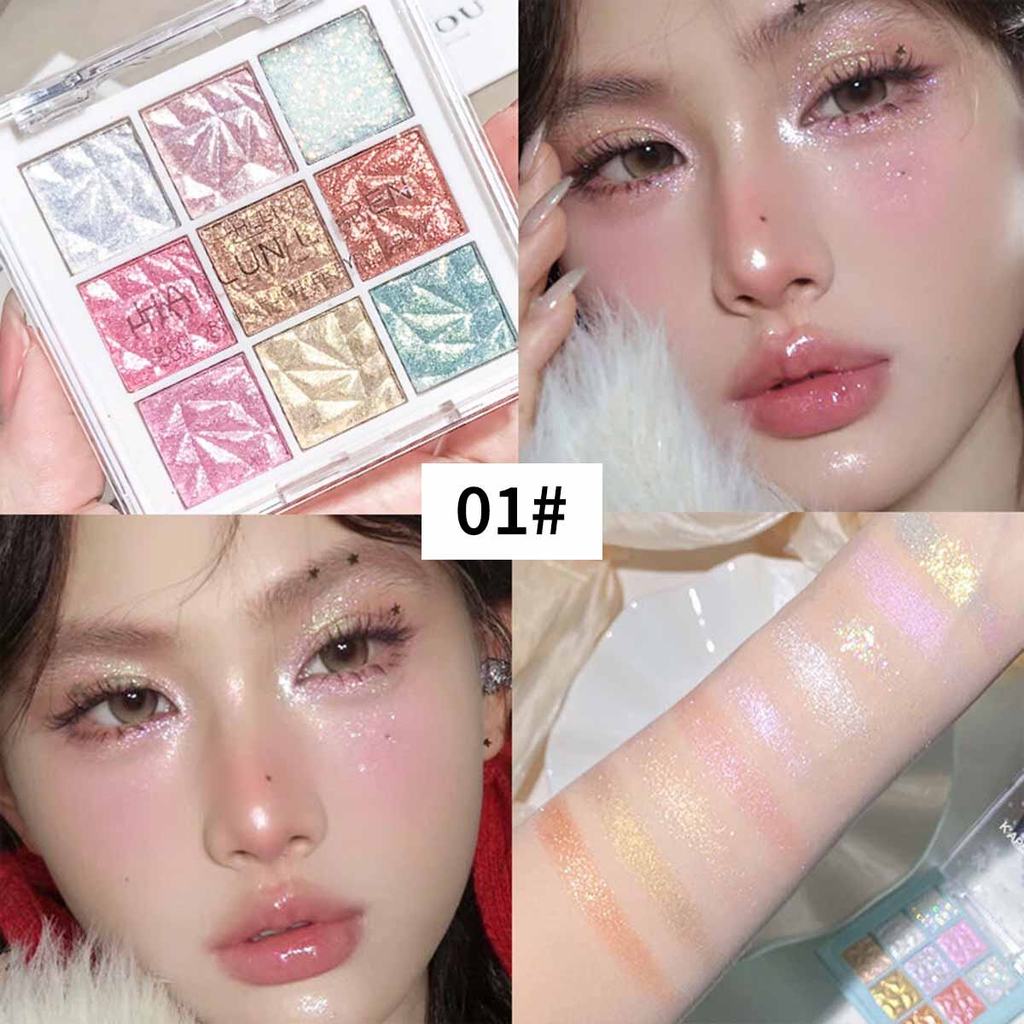 พาเลทอายแชโดว์ ความอิ่มตัวต่ํา Pearly Matte Eyeshadow Shiny Eye Shadow Eye Makeup