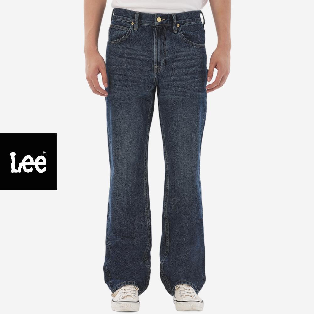 LEE กางเกงยีนส์ผู้ชาย เอวกลาง ทรงกระบอก(กลาง) รุ่น LE FC25MCHIC04 สียีนส์กลาง