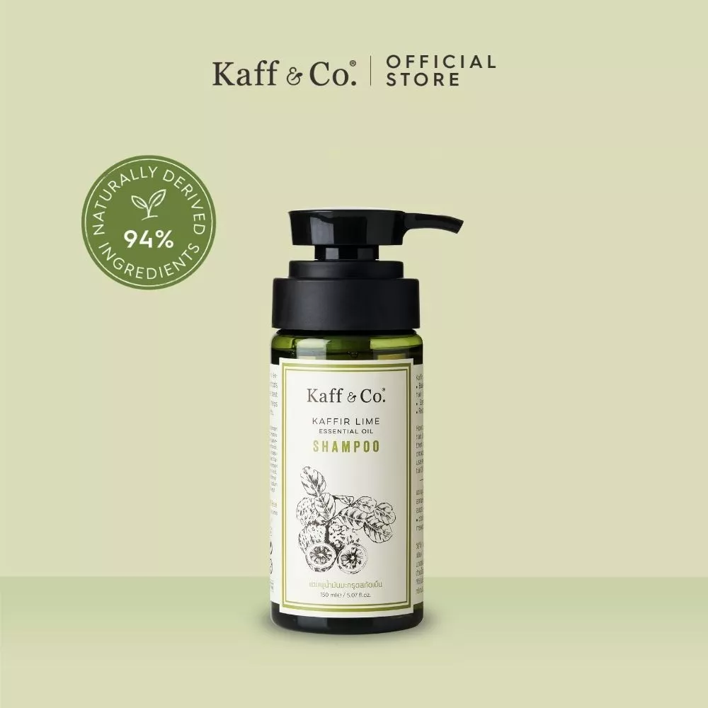 Kaff & Co. แชมพูขจัดรังแค ลดอาการคัน ช่วยลดผมร่วงเมื่อใช้เป็นประจำ แชมพูน้ำมันมะกรูดสกัดเย็น 150 ml