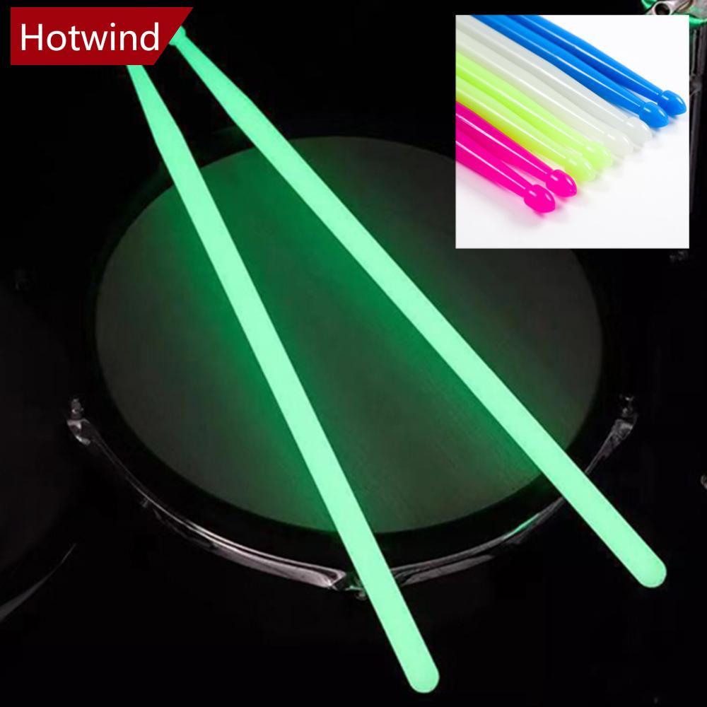 HTT Luminous Light Up Drum Sticks Anti Slip Drumsticks 1 คู่เรืองแสงดนตรีกลองชุดเครื่องมือสําหรับ St